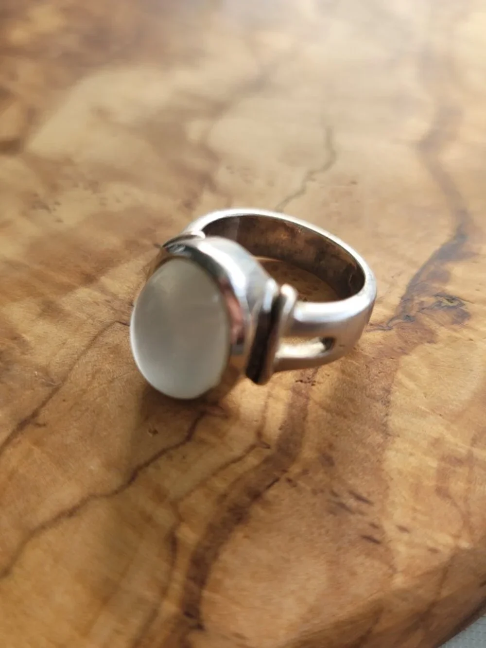 Vintage (1960s-70s) Opalite & Sterling Ring
